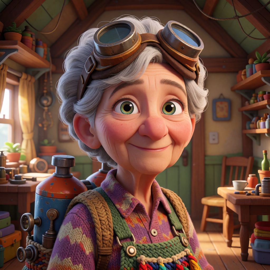 Granny Gadget, portrait