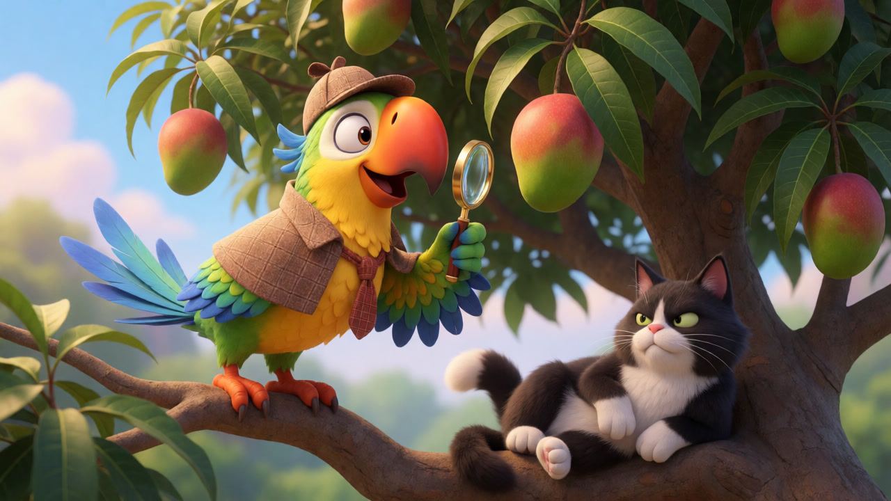 Cover for Mitthu and the Missing Mangoes
